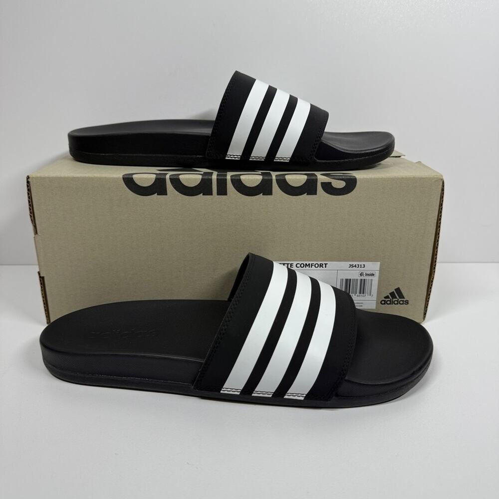 NIB• ADILETTE COMFORT SLIDES Size: Mens 11/ Womens 12